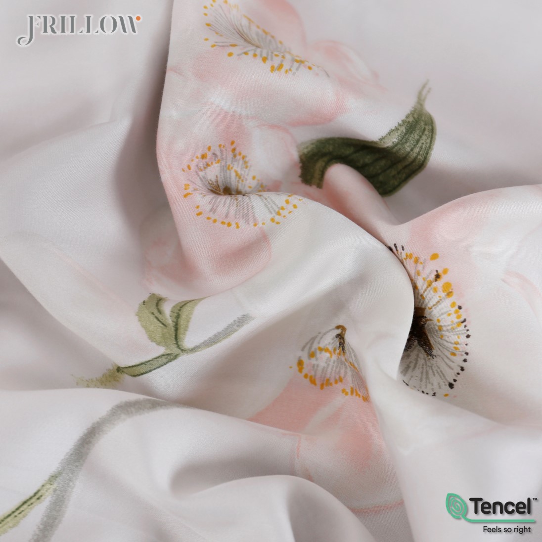 FRILLOW ชุดผ้าปูที่นอน TENCEL™ 1180TC 6 ฟุต (5 ชิ้น) สี LADY BLOOM_9